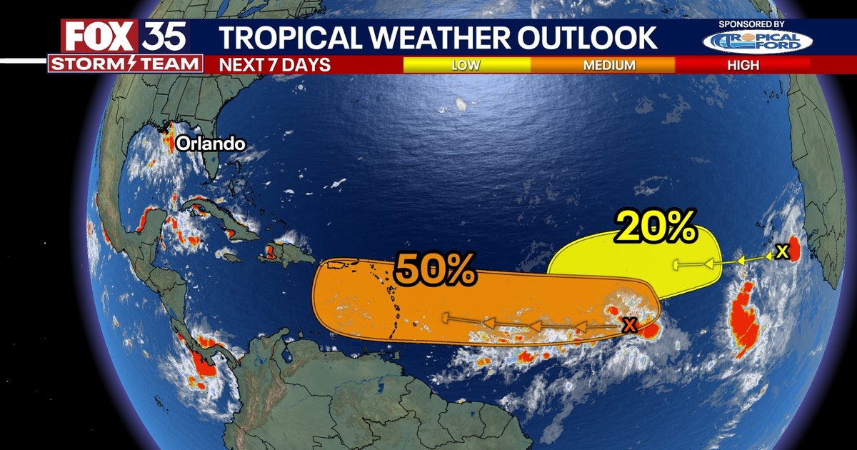 Tropical disturbance in Atlantic now 50% chance of further development ...
