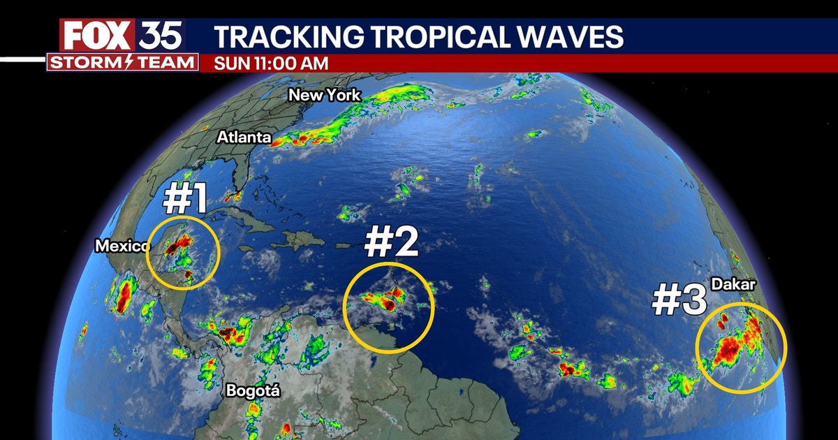 3 tropical waves tracking across the Atlantic, Caribbean, near Gulf of ...