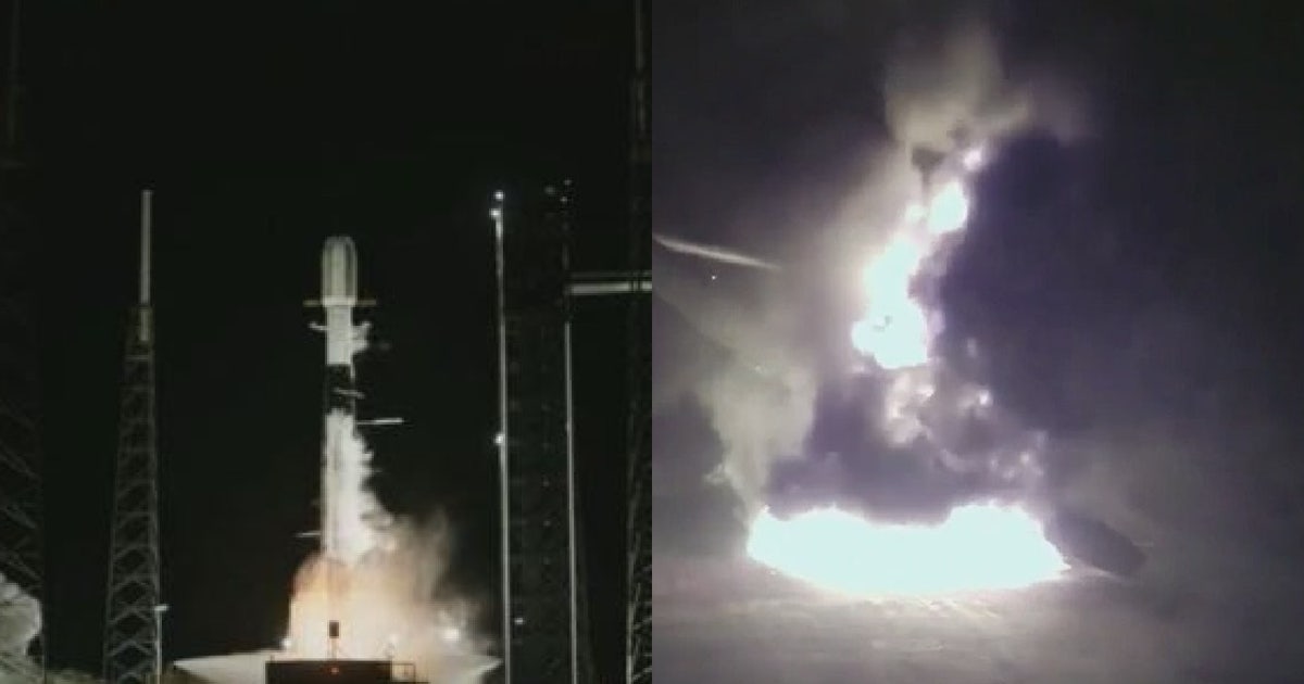 VIDEO: SpaceX Falcon 9 booster catches fire after landing mishap ...