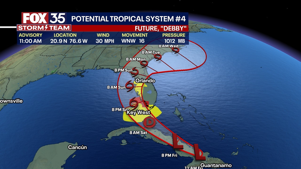 What impacts could Florida see from future Tropical Storm Debby