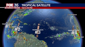 NHC tracking 4 tropical waves in the Atlantic as we near peak of hurricane season