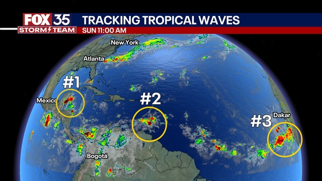 3 tropical waves tracking across the Atlantic, Caribbean, near Gulf of Mexico: NHC