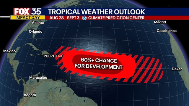 Forecasters tracking tropical wave that has 60% chance for development: Will it impact Florida?