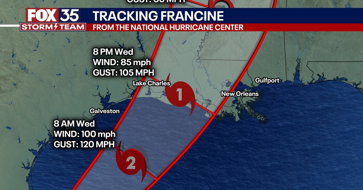 Tropical Storm Francine forms in Gulf of Mexico, forecast to become ...