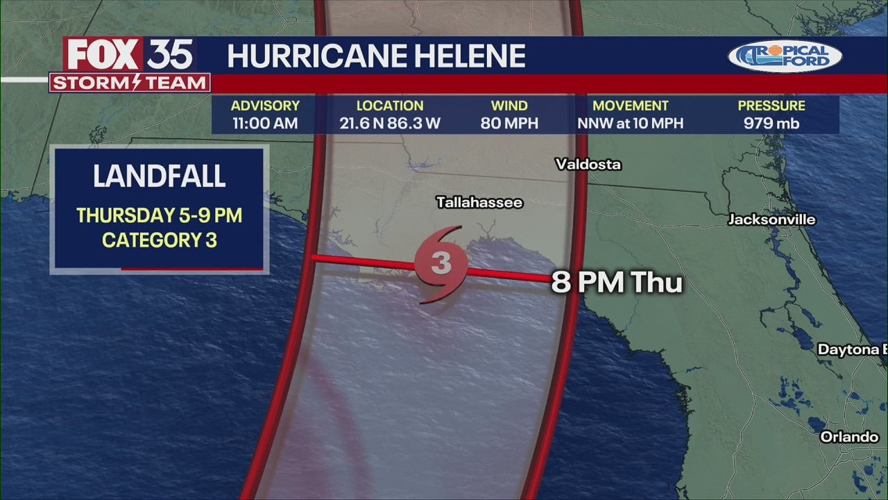 Live updates Helene now a Category 1 hurricane; likely a major