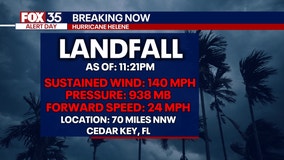 Hurricane Helene makes landfall in Florida's Big Bend region near Perry as powerful Cat 4 storm