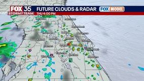 TIMELINE: More scattered downpours expected on Thursday in Central Florida