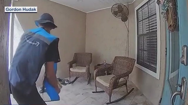 Porch pirate dressed as fake Amazon delivery worker targets homes, neighbors say