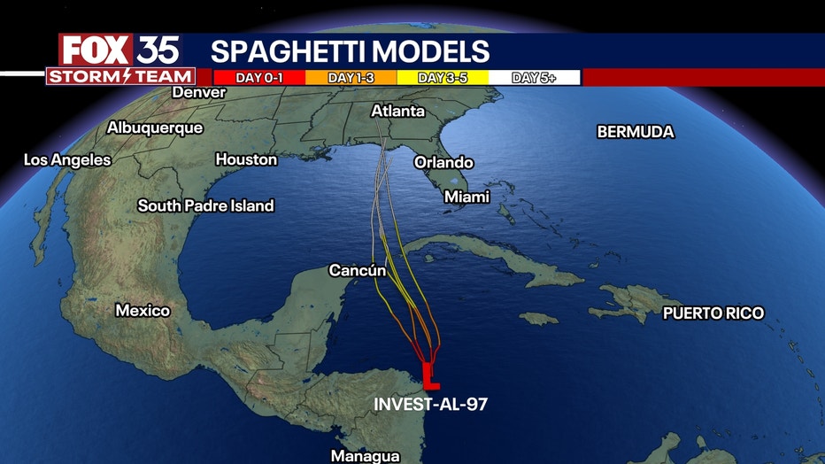 Invest 97L tracker: Path, spaghetti models, forecast toward Gulf of Mexico, Florida Alabama