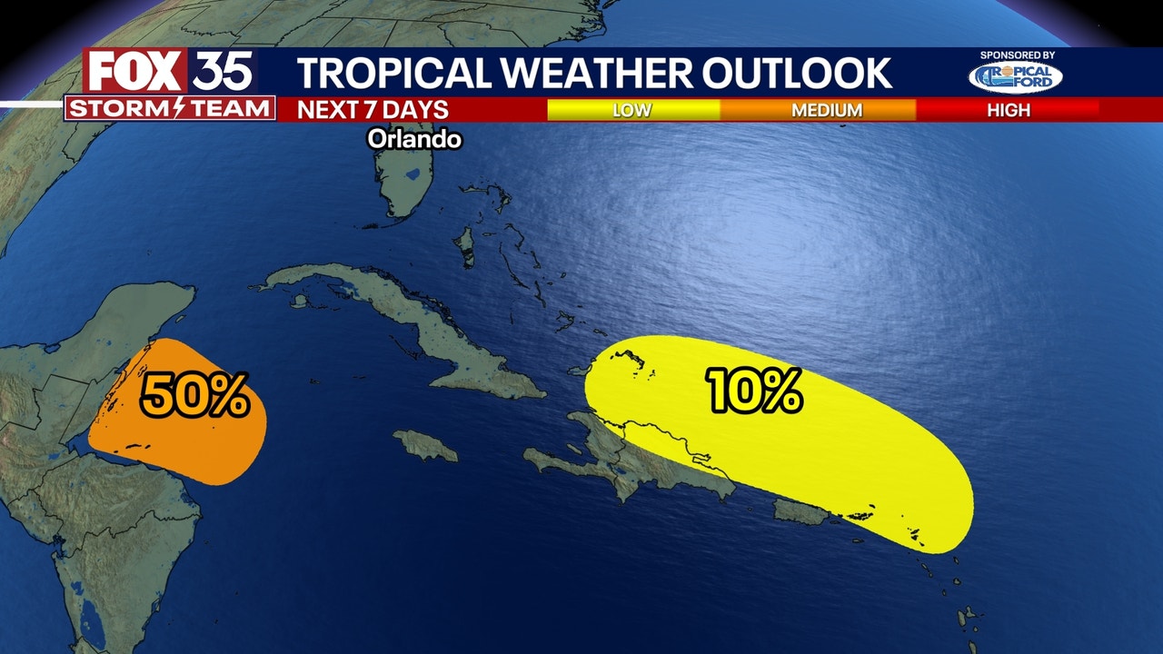 Two tropical systems show limited development potential FOX 35 Orlando