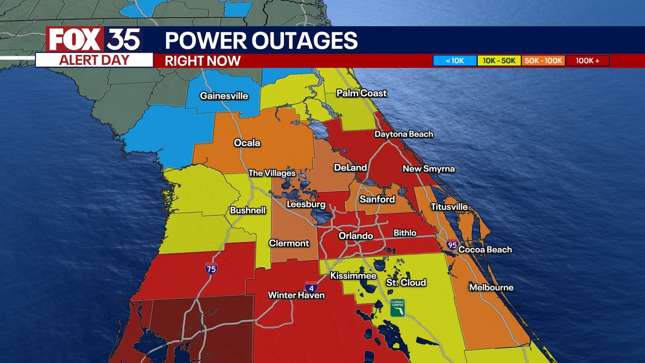 Florida power outage map: Hurricane Milton knocks out service for 