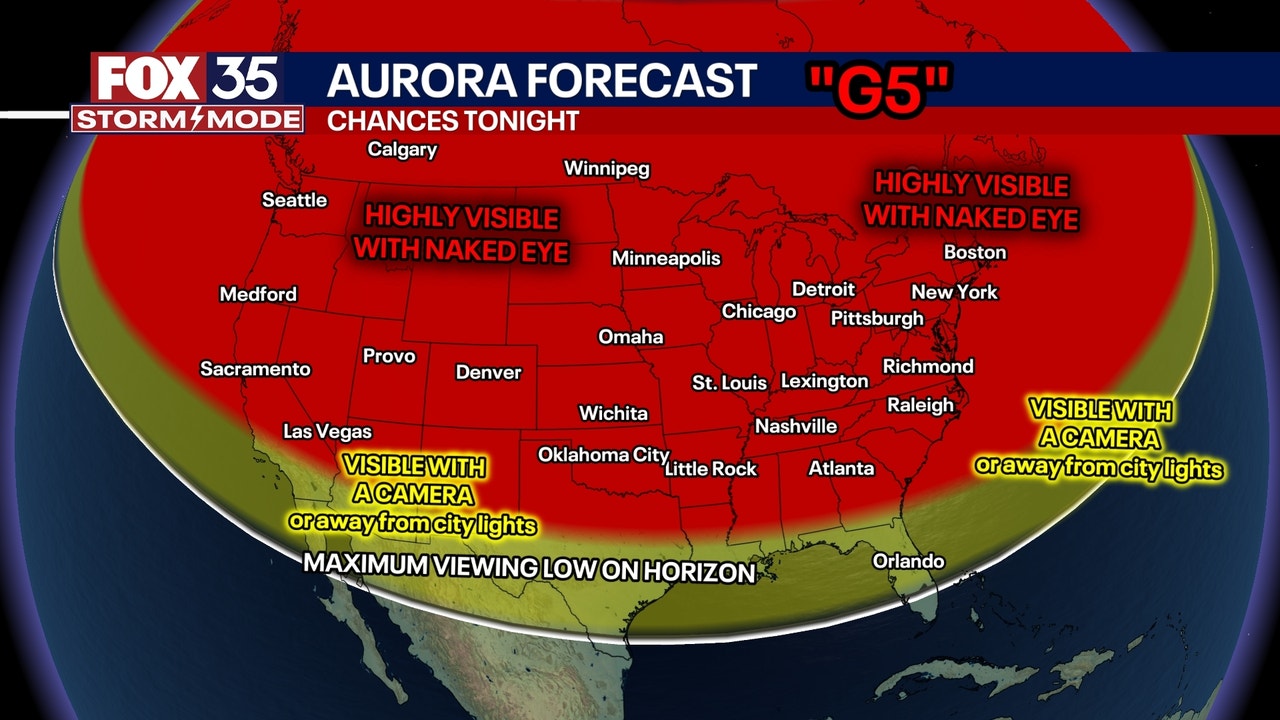 Northern Lights in Florida? Severe storm to put on show Thursday night, weather