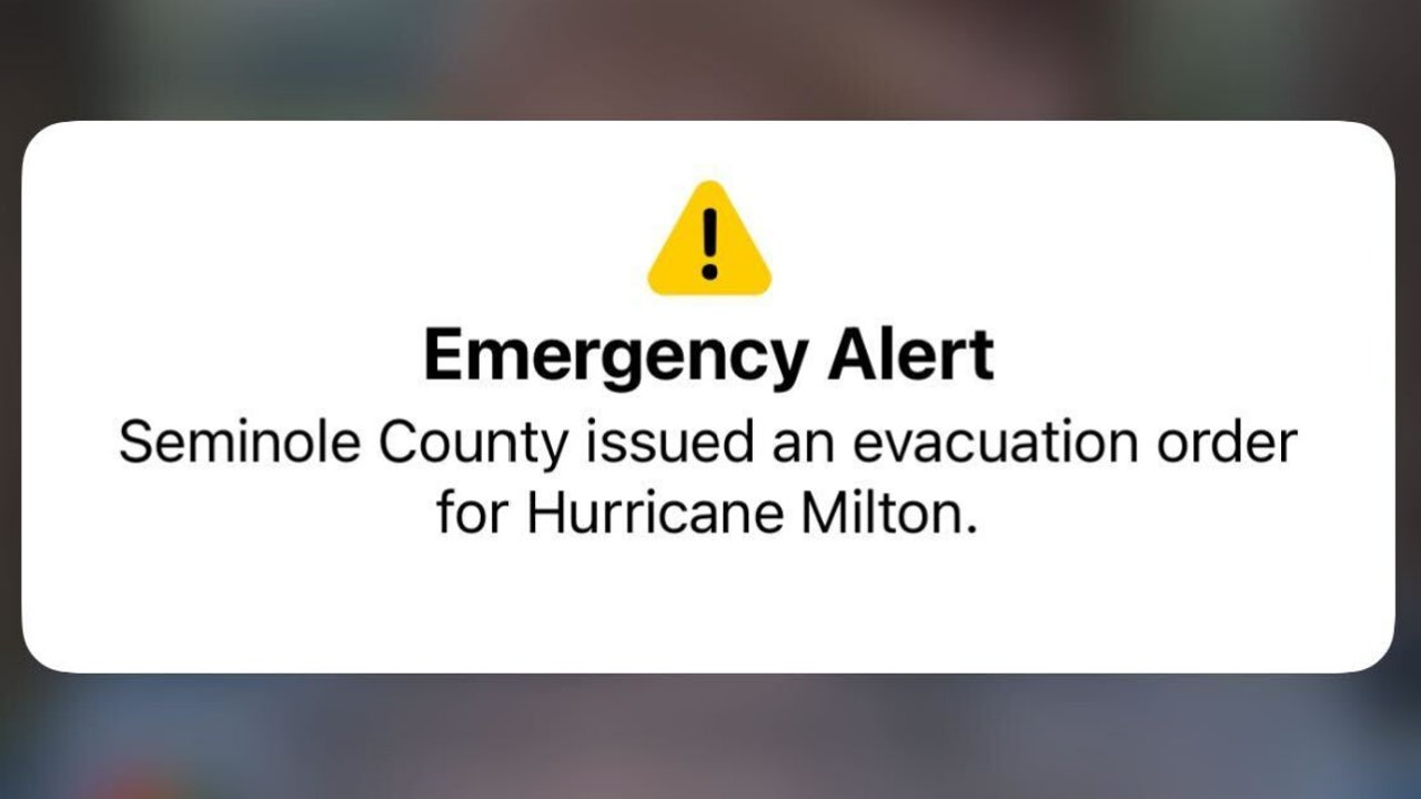 Seminole County evacuation alert Why 2 alerts were sent about(01)