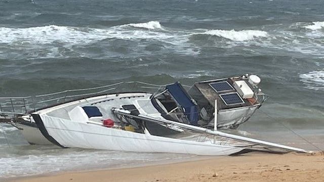 Sailboat runs aground near Sea Colony in Flagler County; owner unharmed