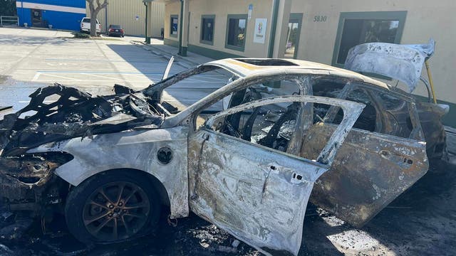 Hybrid electric vehicle fire contained by Brevard County Fire crews, no injuries reported