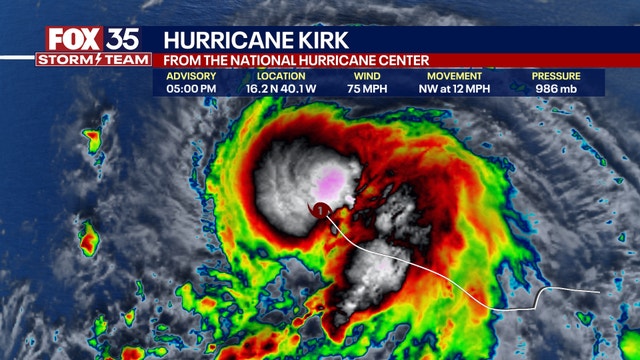 Hurricane Kirk forms in the Atlantic, expected to become major hurricane: NHC