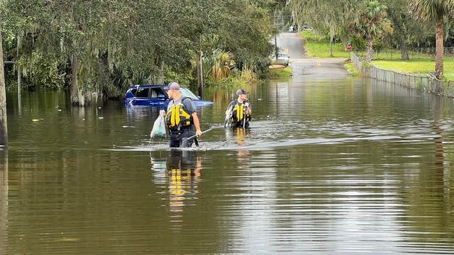 Two rescued from floodwaters in DeLand, officials say