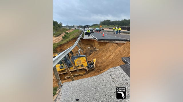 Hurricane Milton aftermath: Roads washed away in Lake County after heavy wind and rain