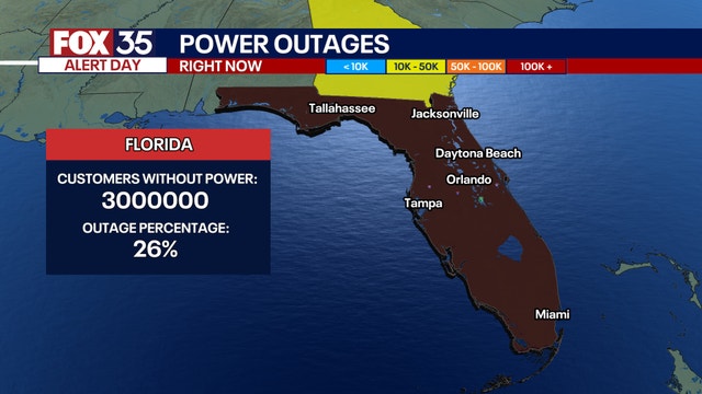 Florida power outage map: Hurricane Milton knocks out service for millions