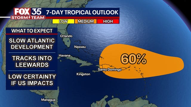 Invest 94L has 60% chance of becoming tropical depression, no immediate threat to Florida: NHC