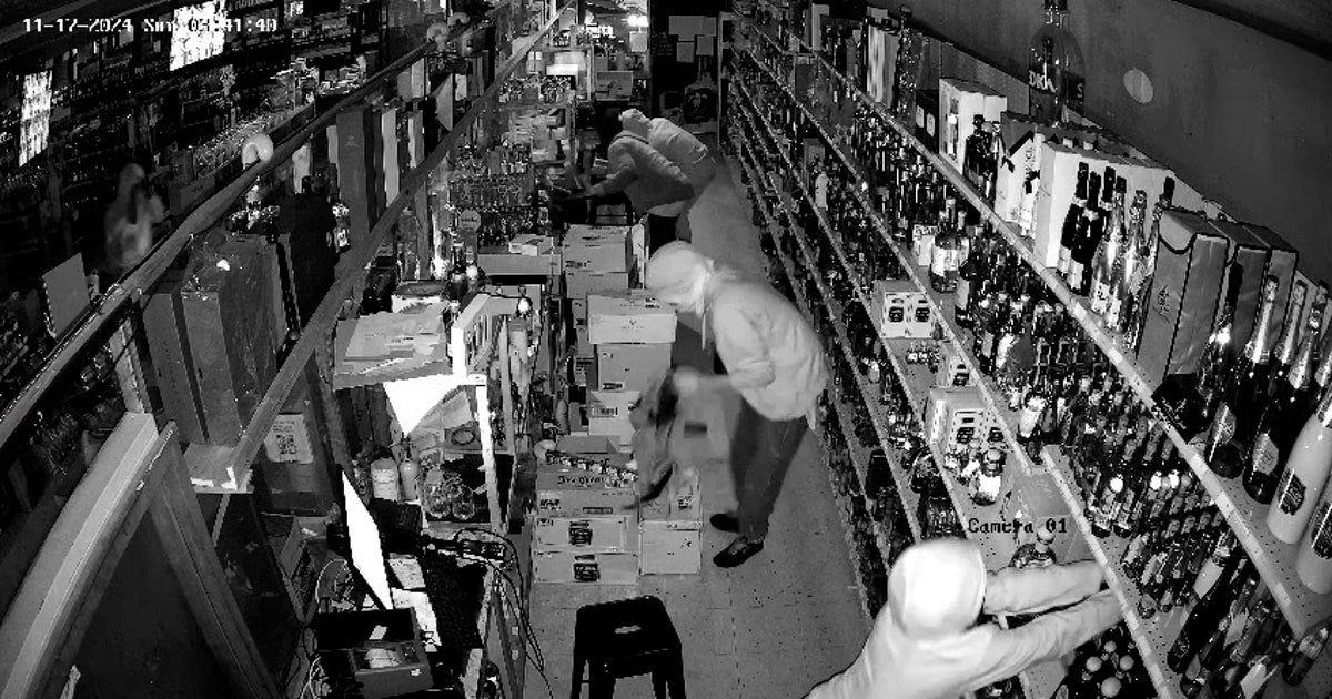 Thieves caught on camera stealing bottles of liquor, cash in estimated ...