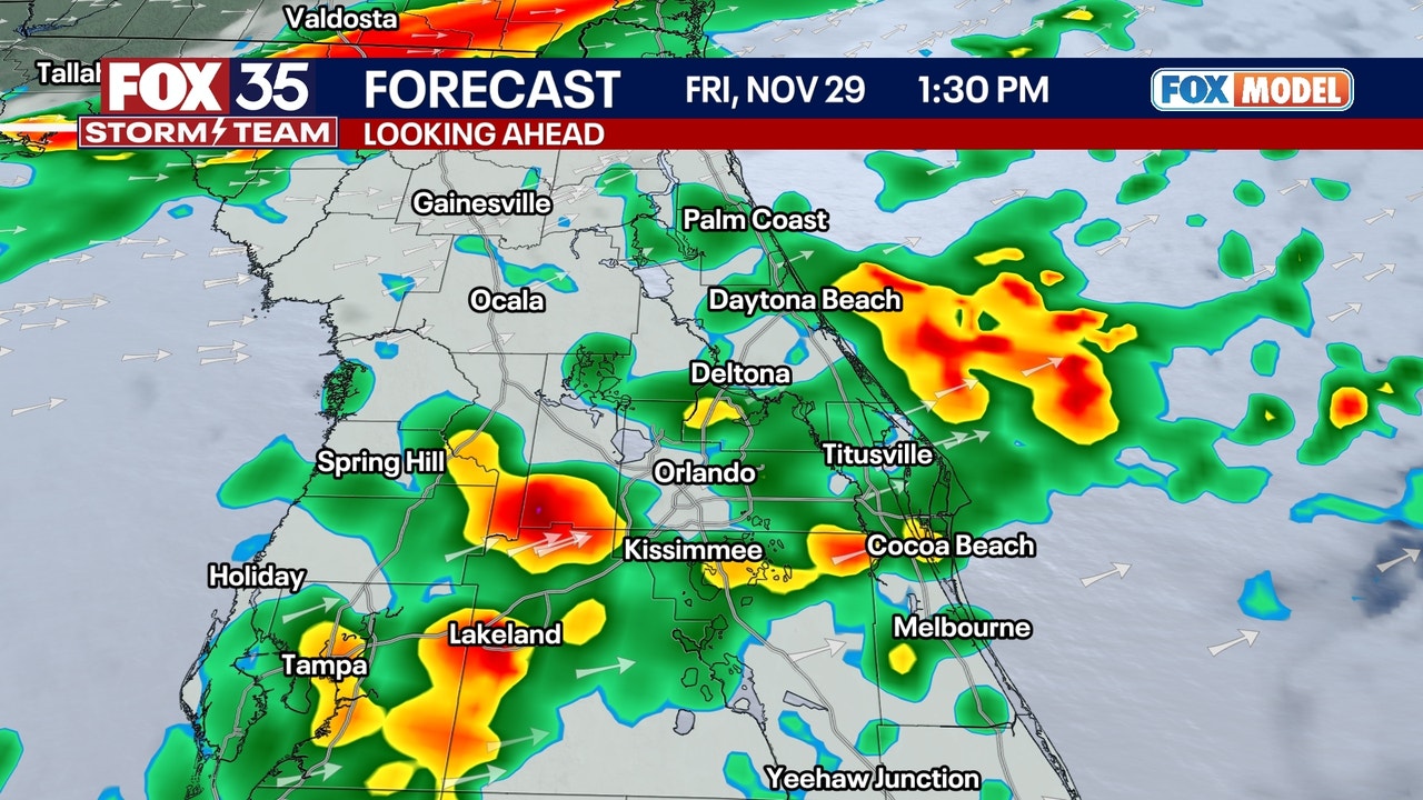 Orlando weather Cloudy, wet Black Friday ahead for Central Florida