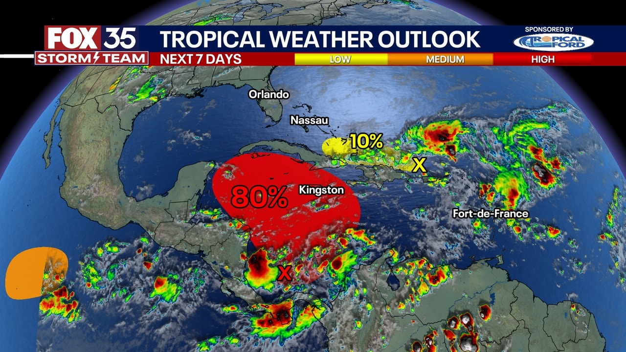 Invest 97L in Caribbean has high chance of becoming tropical