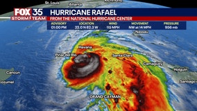Hurricane Rafael rages to major Category 3 storm with 115 mph winds