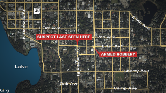 Officials in Mt. Dora seeking suspect following robbery at liquor store