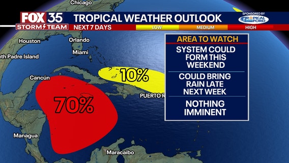 Potential tropical system could bring rain to Florida late next week