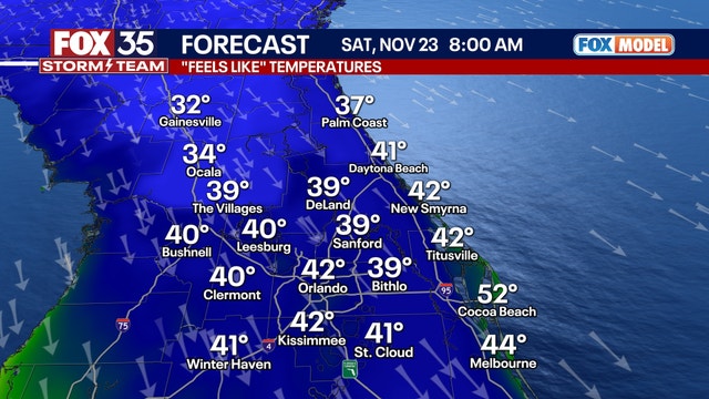 Orlando weather: Cooler weather arrives with breezy, dry weekend in store