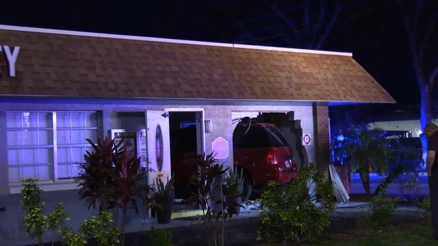 Car crashes into 55+ community building in St. Cloud Tuesday evening