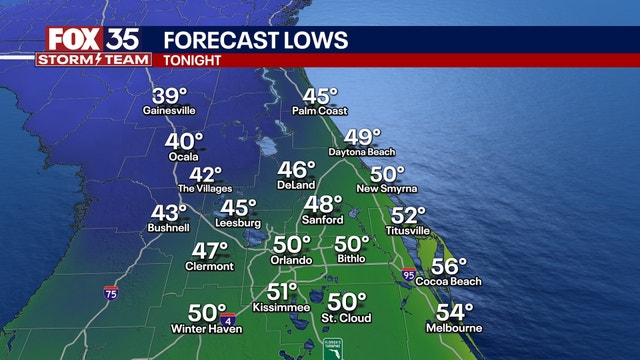 Orlando weather: Cold front brings rain, cooler temperatures to Central Florida