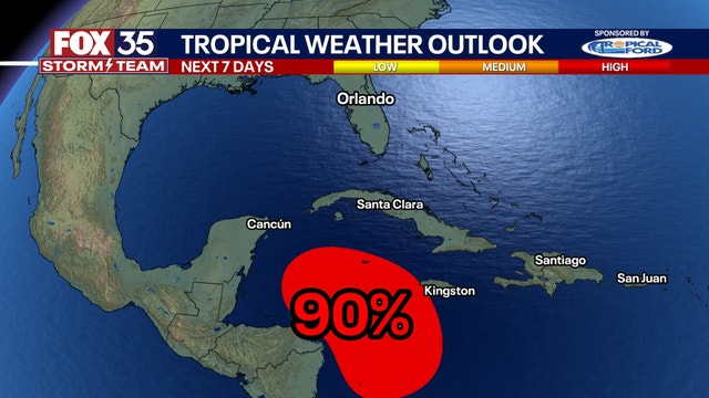 Invest 99L to become tropical depression this week; models show possible path to Florida