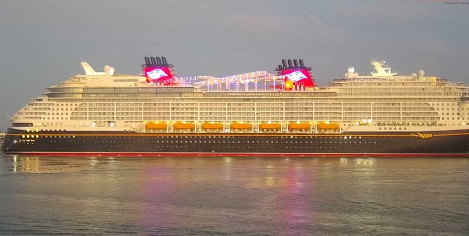 Disney's brand-new cruise ship arrives at Port Canaveral after