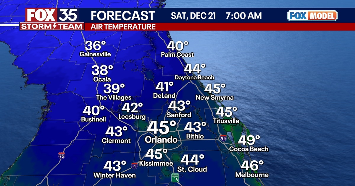 Orlando weather: Temperatures plummet across Central Florida behind ...