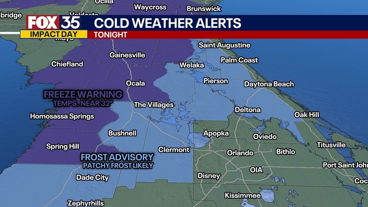 Orlando weather: Coldest air of the season hits Central Florida