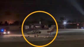 Officials: Plane crash lands with two people on board in Melbourne flea market parking lot, downs power line