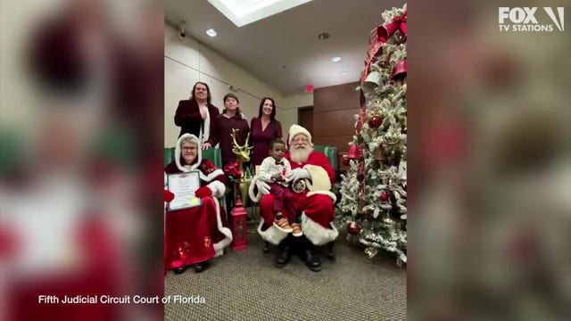 18 children officially adopted in Florida courthouse during holiday celebration