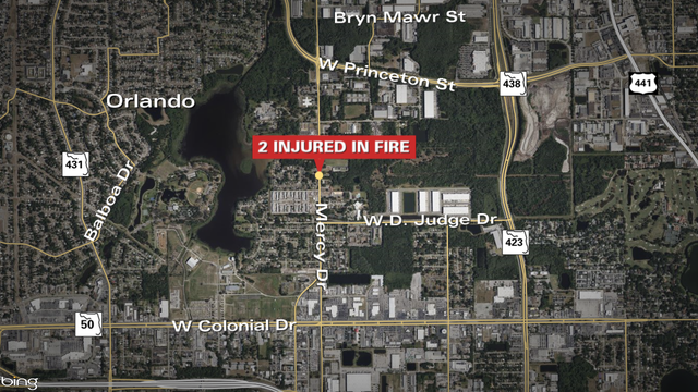 Fire at Orlando apartment building injures two, officials say