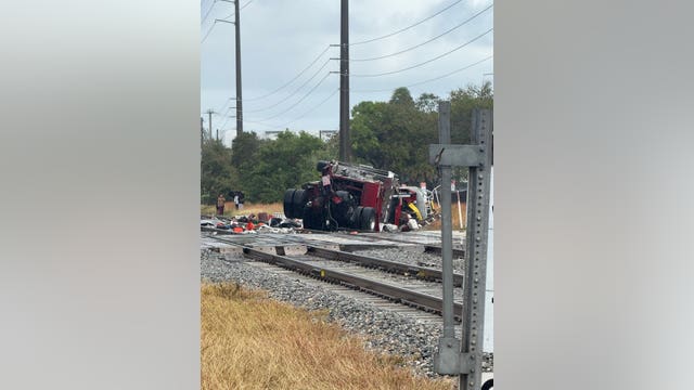 Firefighters, passengers hurt after Brightline train collides with fire truck in Delray Beach, officials say