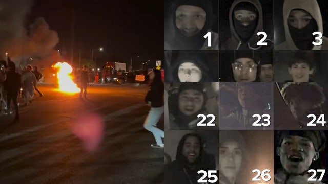 'Mob' takes over Orange County intersection, starts fire, damages cars: 'Reckless and violent'