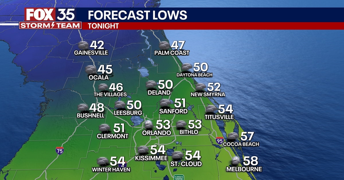 Orlando weather: Cold front moving into Florida Monday night bringing ...