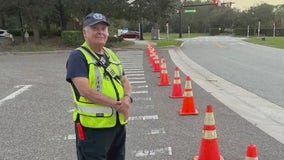 Officials: Florida fire police member struck, seriously injured by car while assisting at crash