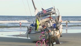 Abandoned sailboat removed from New Smyrna Beach