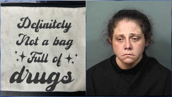 Florida woman arrested with drugs in bag labeled 'Definitely Not A Bag Full Of Drugs', deputies say