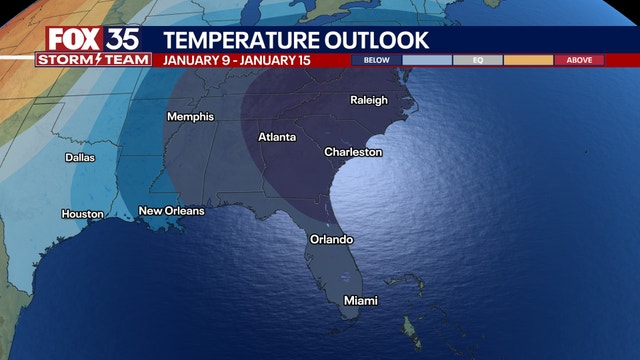 Orlando weather: Cold front to dip temps below normal during first week of 2025 in Central Florida