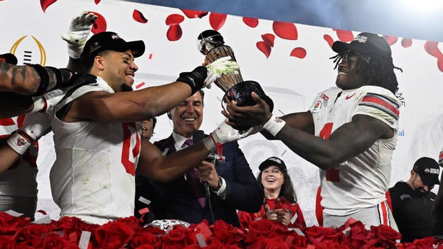 No. 6 Ohio State routs top-ranked Oregon 41-21 in the Rose Bowl, advances to CFP semifinals