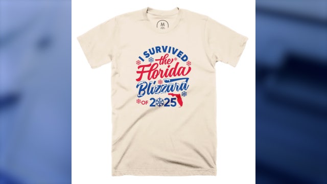 Florida snow: 'I Survived the Blizzard of 2025' t-shirts for sale to support a cause