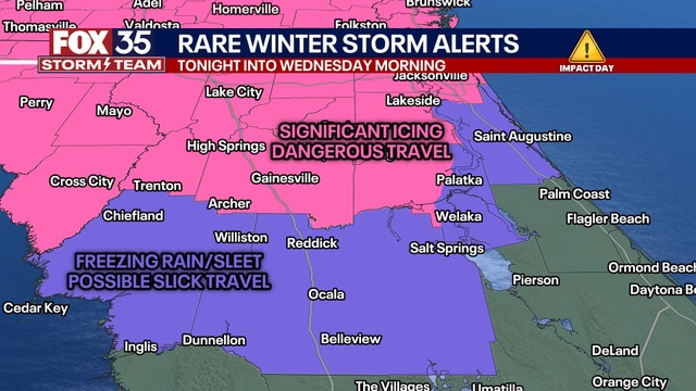 Winter storm and freeze warnings in place: Will it snow in Central Florida?